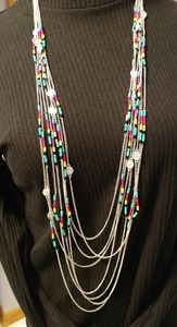 Multi strand beaded necklace